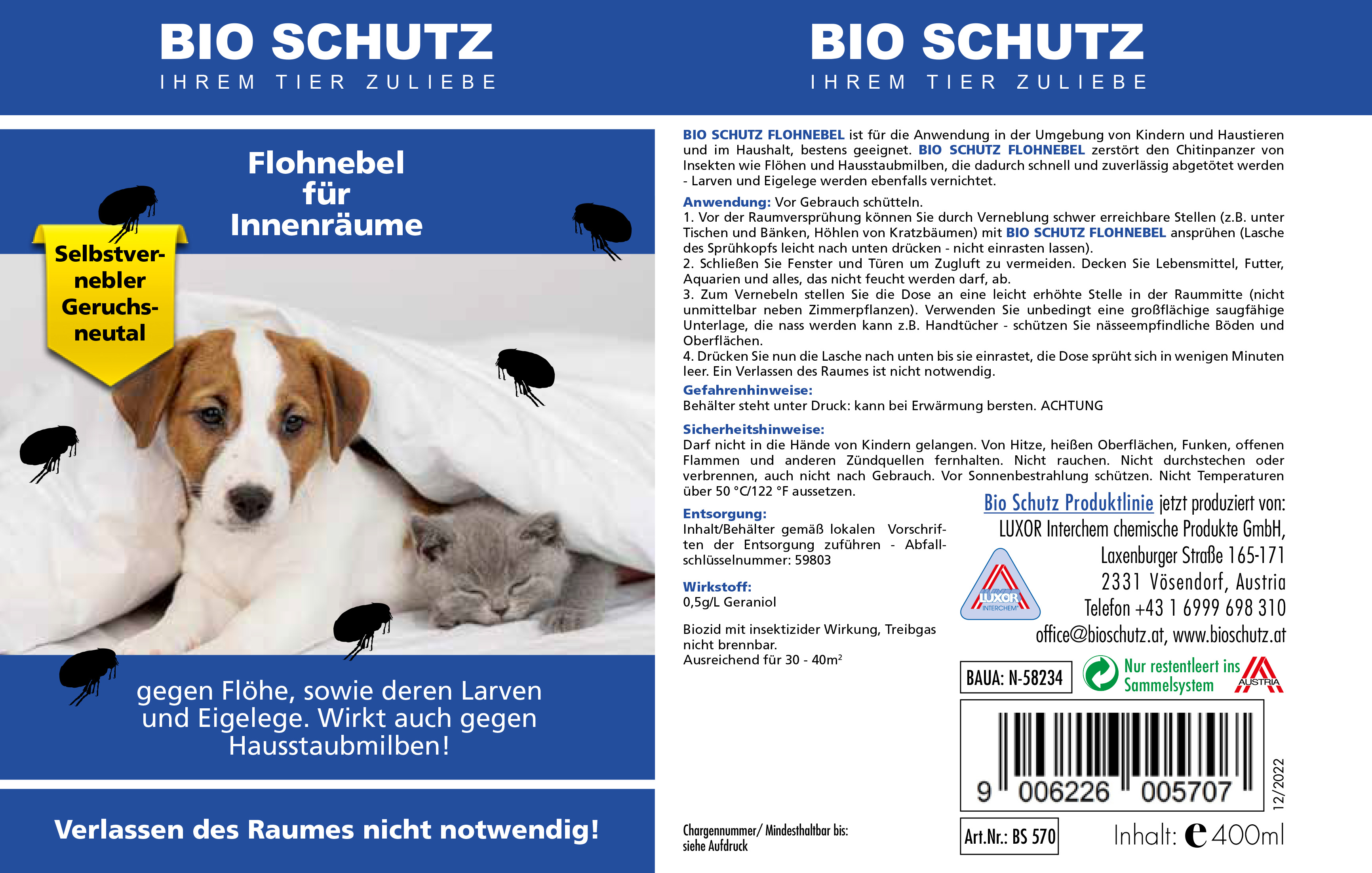 BIO SCHUTZ Flohnebel