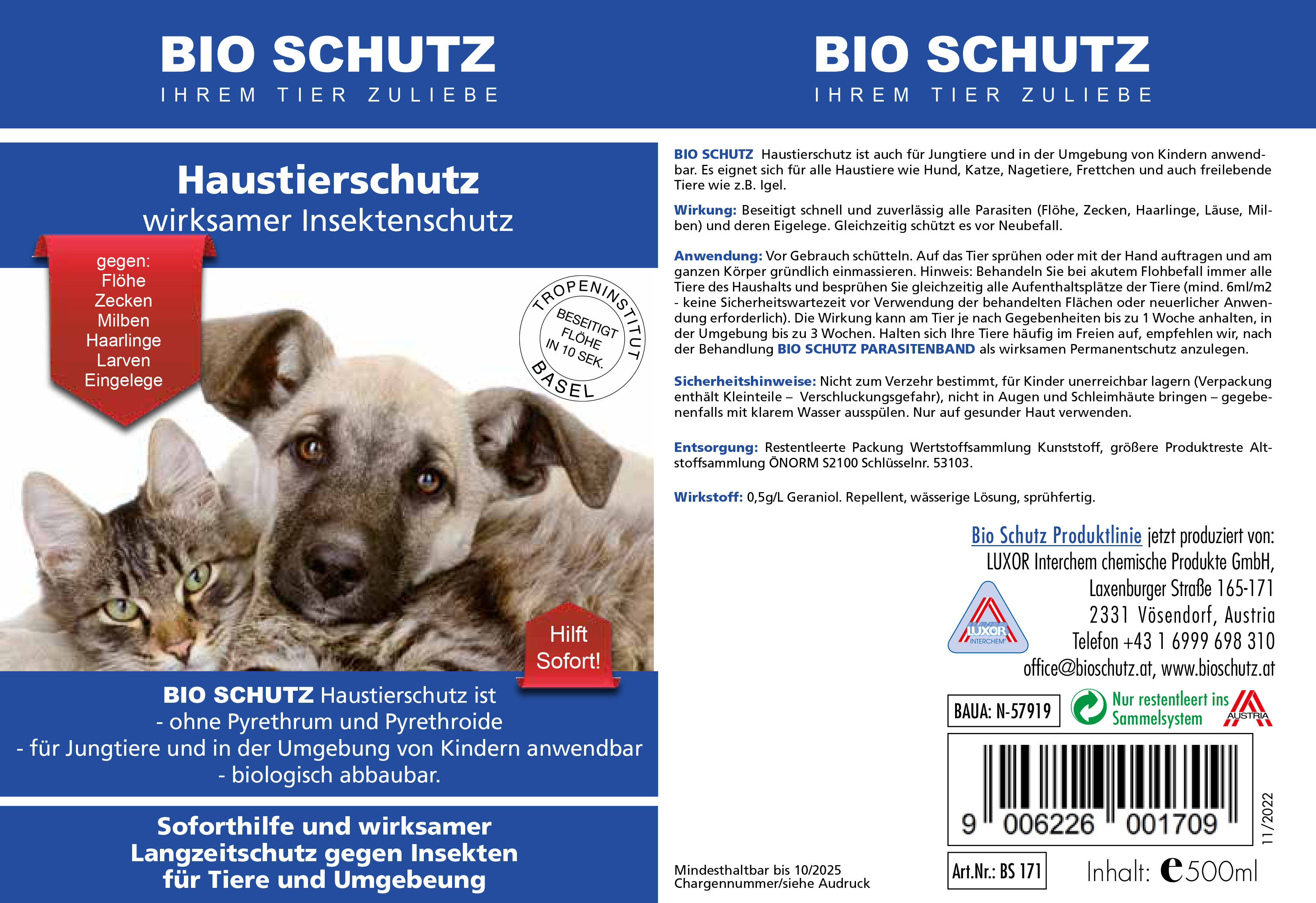 BIO SCHUTZ Haustierschutz