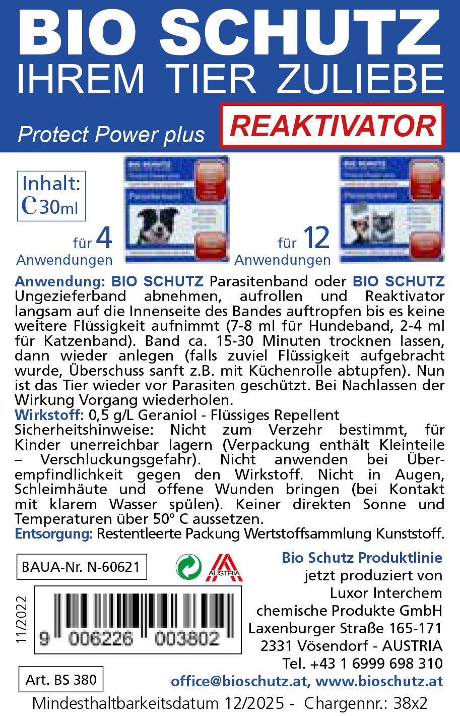 BIO SCHUTZ Reaktivator