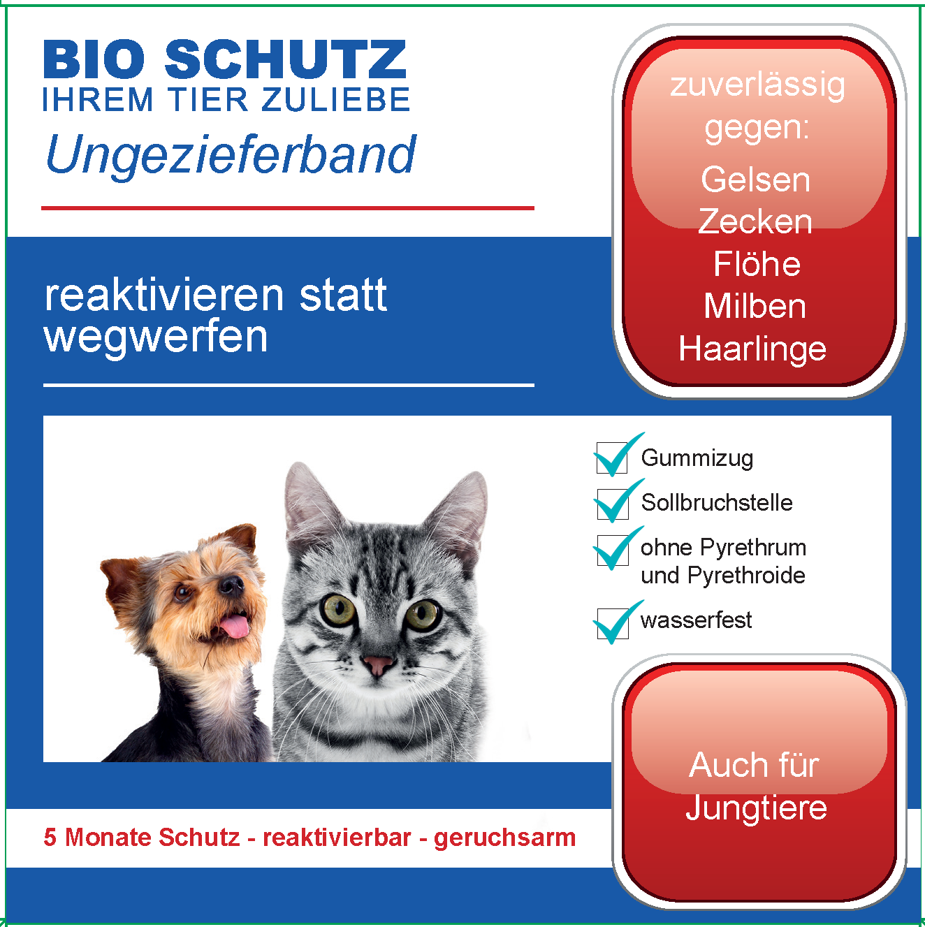 BIO SCHUTZ Ungezieferband Katze/kl.Hund Art.Nr. 375/372
